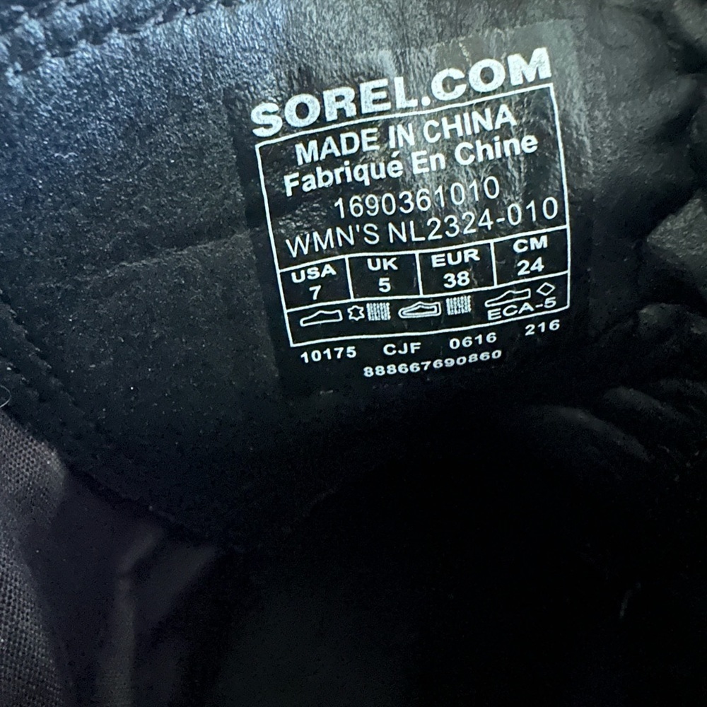 Sorel Women’s Gray Major Carly Boots Lace Up Waterproof Leather Combat Size 7 - Picture 8 of 11